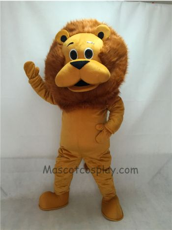 New King Lion Mascot Costume with Light Brown Mane