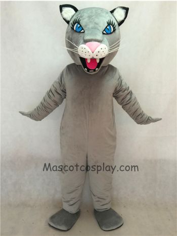 Grey Female Puma/Cougar Mascot Costume
