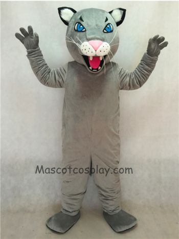 Grey Male Puma/Cougar Mascot Costume