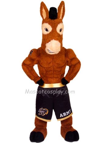 Black Jack Mule Mascot Character Costume Fancy Dress Outfit