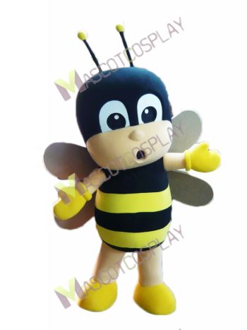 Little Yellow and Black Bee Mascot Costume 