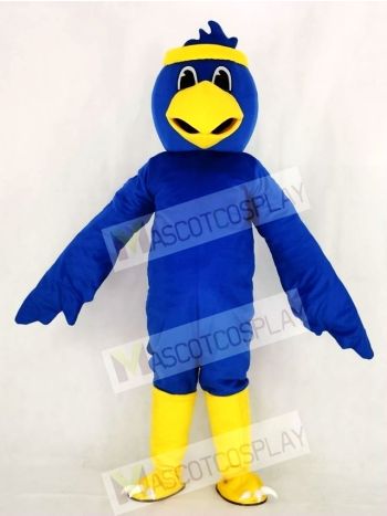Cute Blue Falcon Mascot Costume College