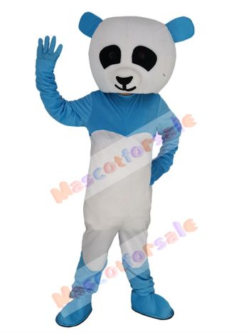 Blue and White Panda Mascot Costume Animal