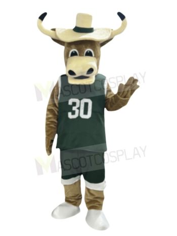 Texas Longhorns Bull in Dark Green Sportswear Mascot Costume