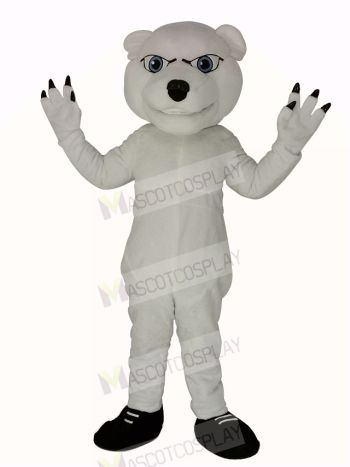 Muscle Polar Bear Mascot Costume Animal