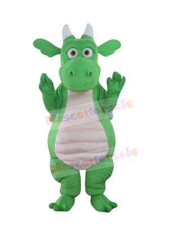 Green Adult Dragon Mascot Costume