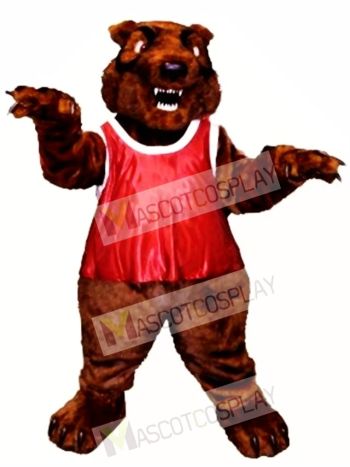 Fierce Grizzly Bear Mascot Costume