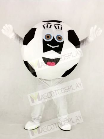 Black and White Football Mascot Costume School	