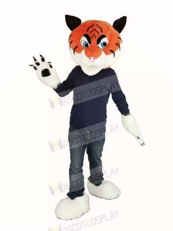 Orange Furry Tiger Mascot Costume Head Only