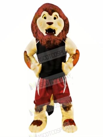 Brown Sport Lion Mascot Costumes Animal