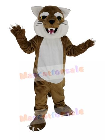 Cute Brown Bobcats Mascot Costume