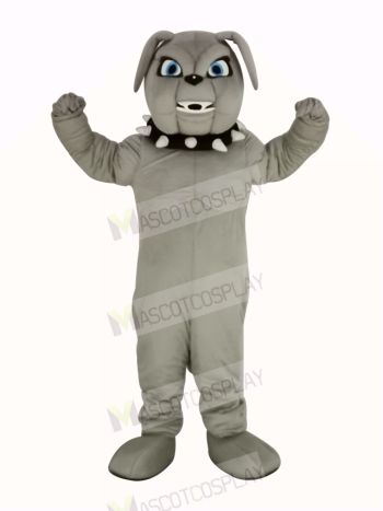 Gray Bulldog Mascot Costume