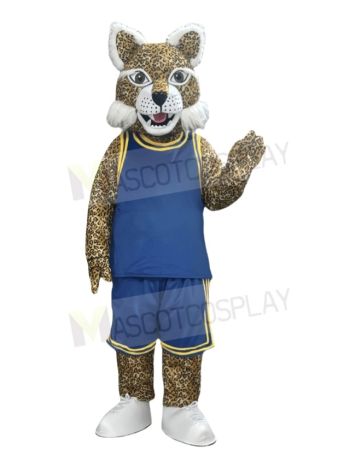 Bobcat in Blue Sportswear Mascot Costumes