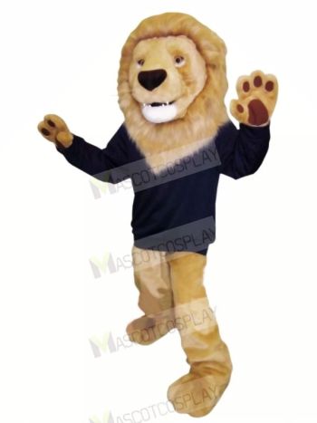 Strong Lion with Sweater Mascot Costumes Cartoon