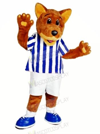 Lovely College Brown Wolf Mascot Costumes Cartoon
