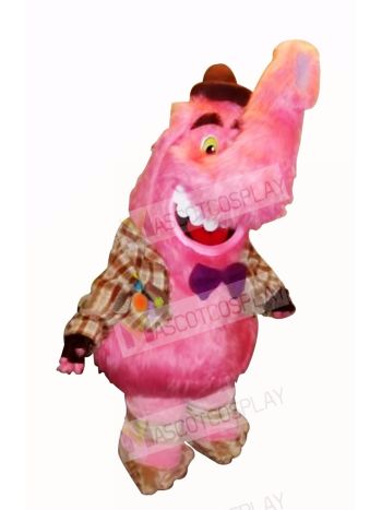 Pink Male Elephant Mascot Costume Cartoon