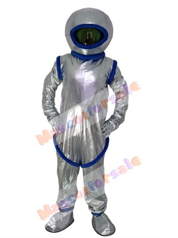Silver Astronaut Mascot Costume People
