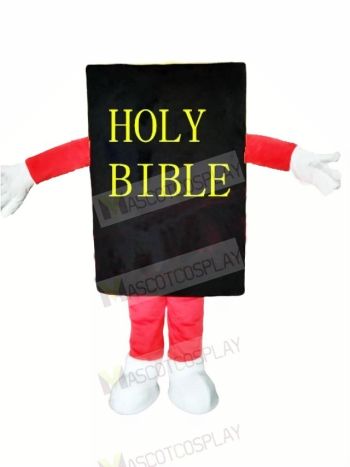 Black Bible Mascot Costume Cartoon