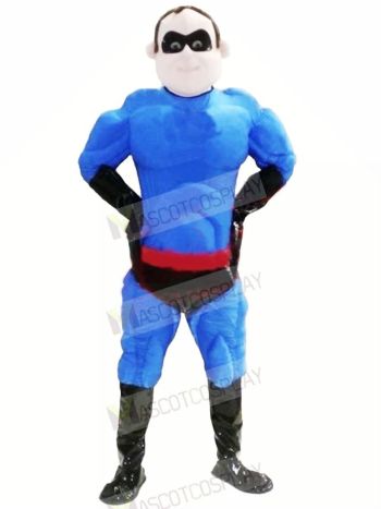 Cool Blue Superman Mascot Costume People
