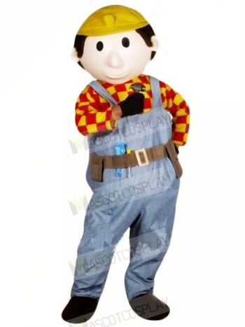 Cute Builder Buddy Mascot Costume People
