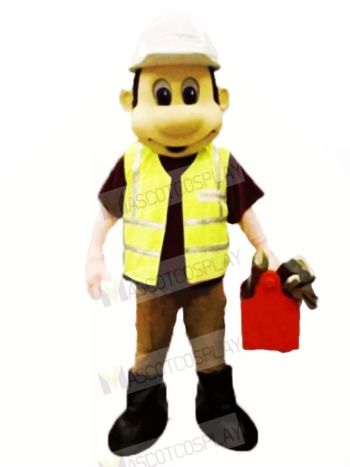 Hard-working Builder Mascot Costume People	