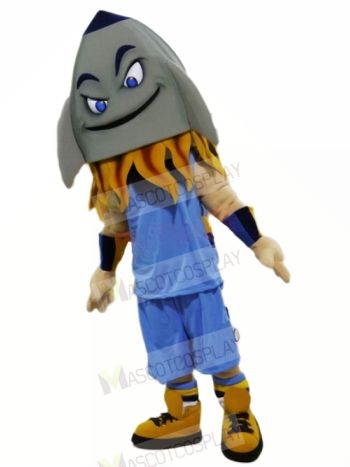 Funny Grey Rocket Mascot Costume Cartoon