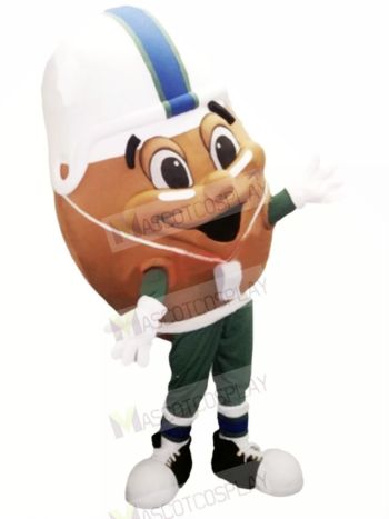 Brown American Football Mascot Costume Cartoon	