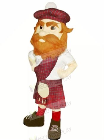Highlander with Brown Shoes Mascot Costume People