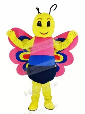 Pink Lightweight Butterfly Mascot Costume Animal