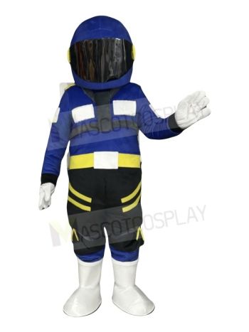  Cool Astronaut in Navy Blue Spacesuit Mascot Costume