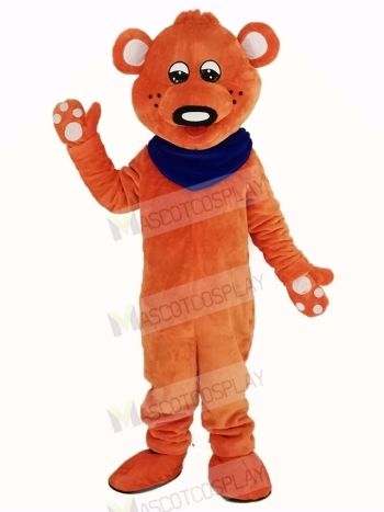 Orange Teddy Bear Mascot Costume