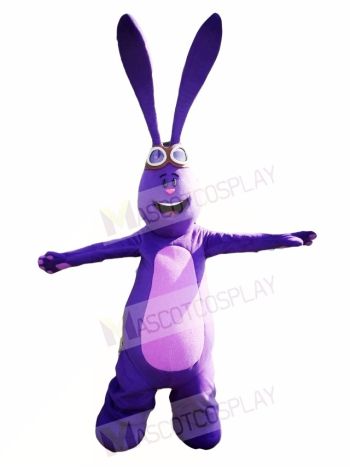 Purple Rabbit Long Ear Easter Bunny Mascot Costumes Animal