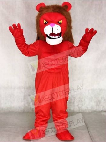 Red Power Cat Lion Mascot Costumes Animal