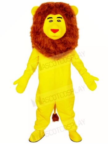 Yellow Lion Brown Mane Mascot Costumes Animal