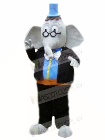 Blue Hat Elephant Mascot Costumes Animal 