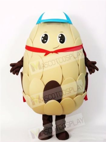 Cone in Red Cloak Mascot Costumes Plant