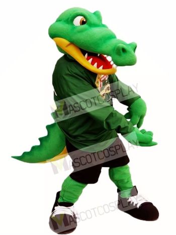 Royal Blue Alligator Mascot Costume Crocodile Mascot Costumes with White Shirt
