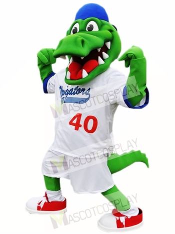 Blue Hat Athlete Crocodile Mascot Costume Alligator Mascot Costumes