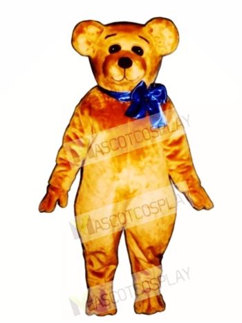 Cute Teddy with Bow Christmas Mascot Costume