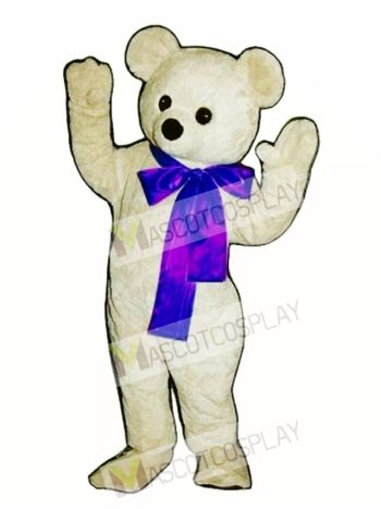 New Beau Bear with Bow Mascot Costume