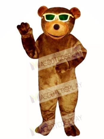 New Bear with Sunglasses Mascot Costume