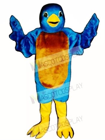 Cute Blue Bird Mascot Costume