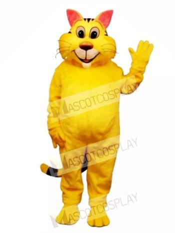 Cute Big Yeller Cat Mascot Costume
