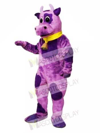 Ms Violet with Bell & Collar Mascot Costume