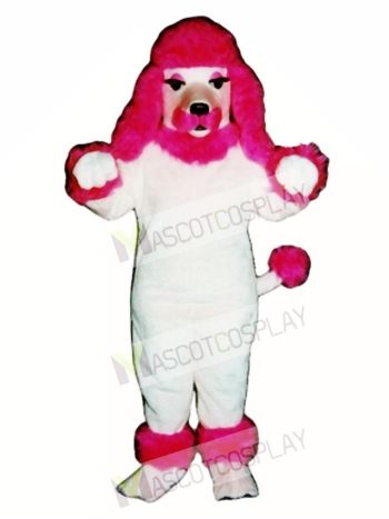 Cute Pink Poodle Dog Mascot Costume