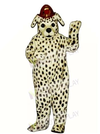 Cute Dalmatian Dog with Hat Mascot Costume