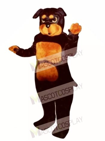 Cute Rottweiler Dog Mascot Costume
