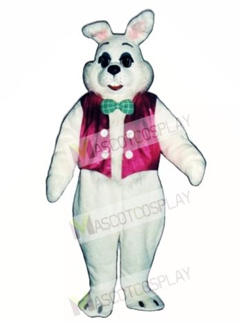 Easter Bunny Rabbit with Vest & Bowtie Mascot Costume