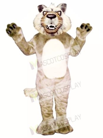 Cute Growling Wolf Mascot Costume