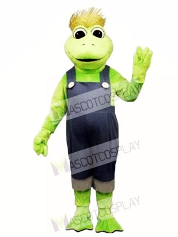 Frog Legs with Hat & Overalls Mascot Costume